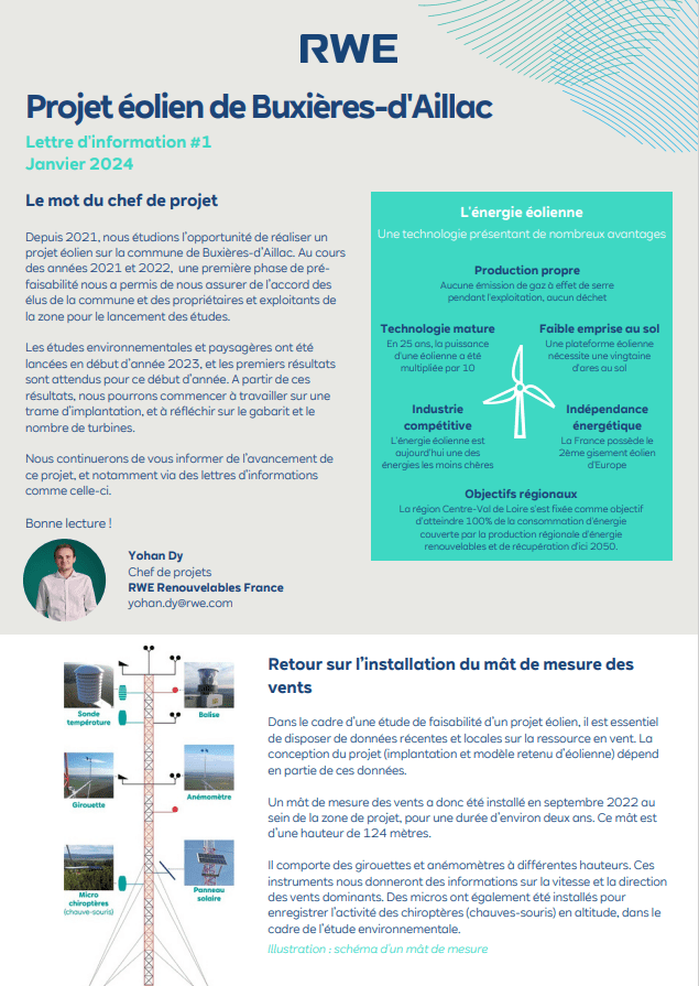 Lettre d'information n°1